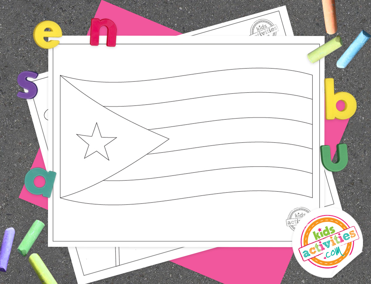 Cultural cuban flag coloring pages kids activities blog