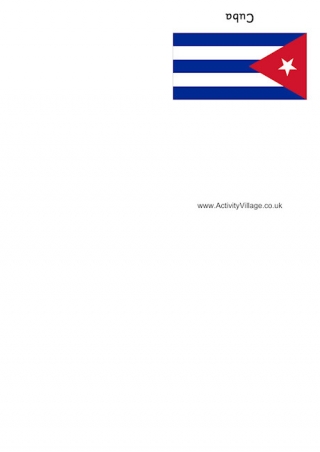 Cuba flag louring page