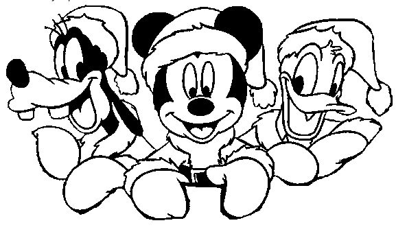 Free disney christmas printable loring pages for kids