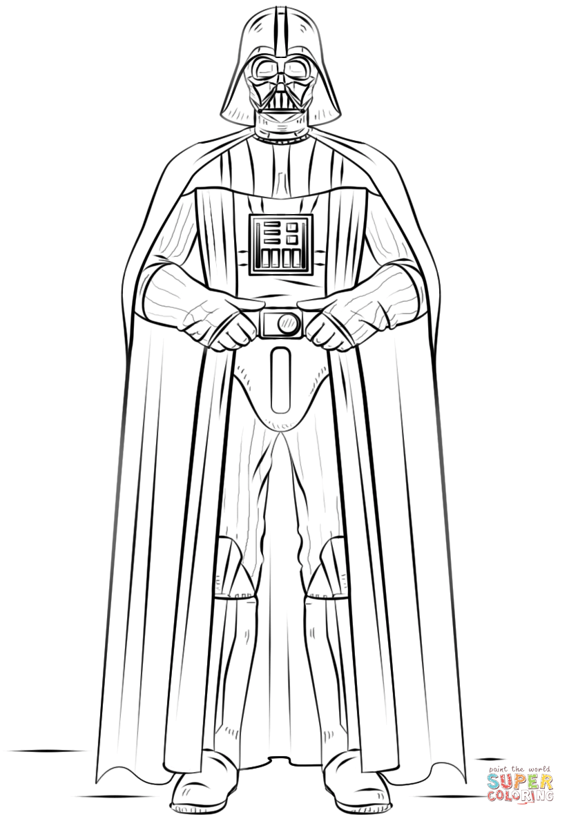 Darth vader coloring page free printable coloring pages