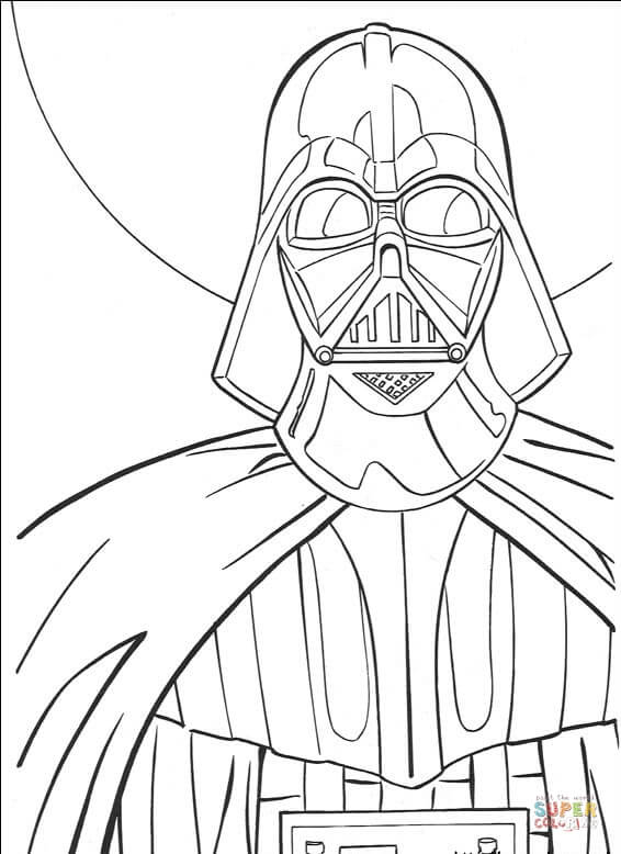 Darth vader coloring page free printable coloring pages