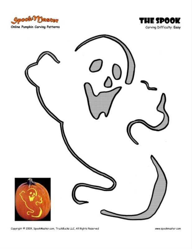 Printable pumpkin carving stencils to use as templates