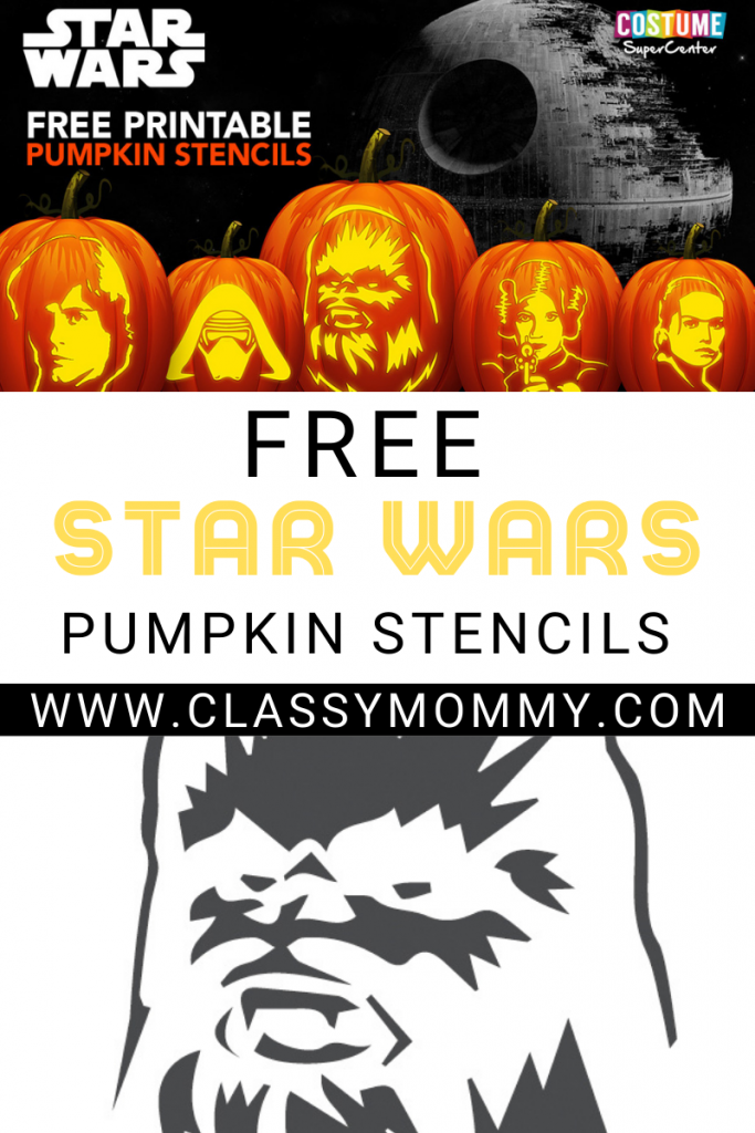 Free darth vader pumpkin carving stencil