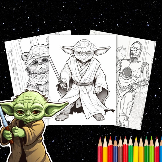 Star wars coloring pages star wars coloring book darth vader printable pdf pages kids coloring pages instant download