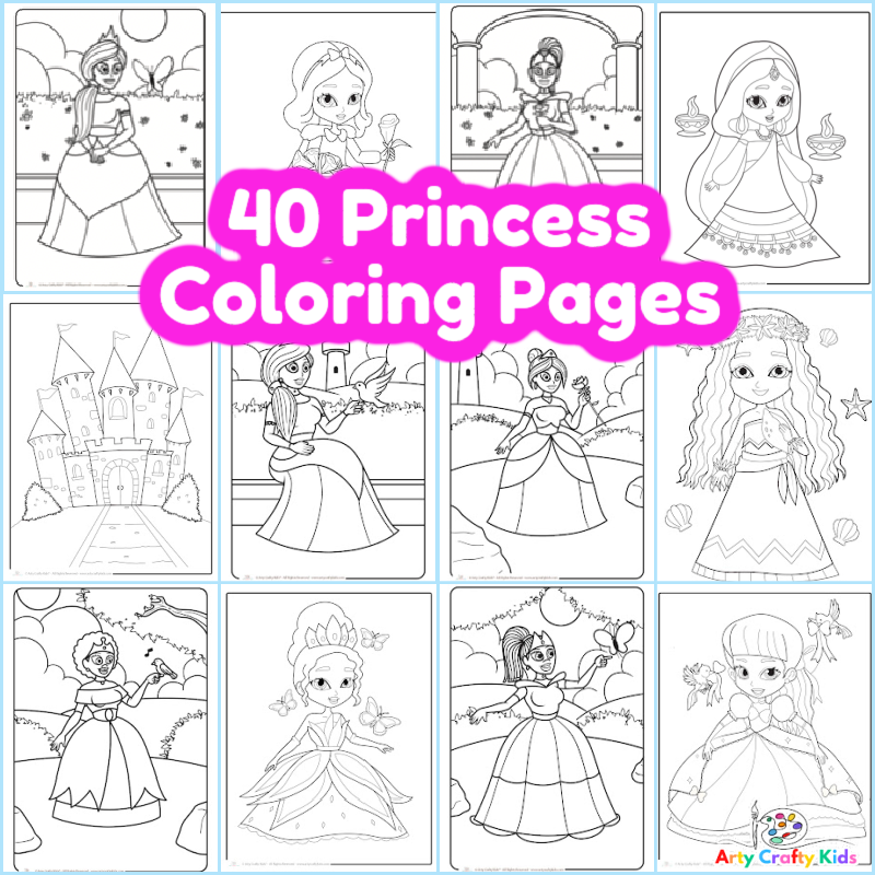 Fairy tale princess coloring pages
