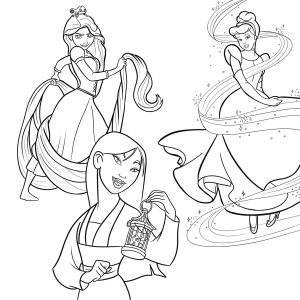 Disney princess coloring pages