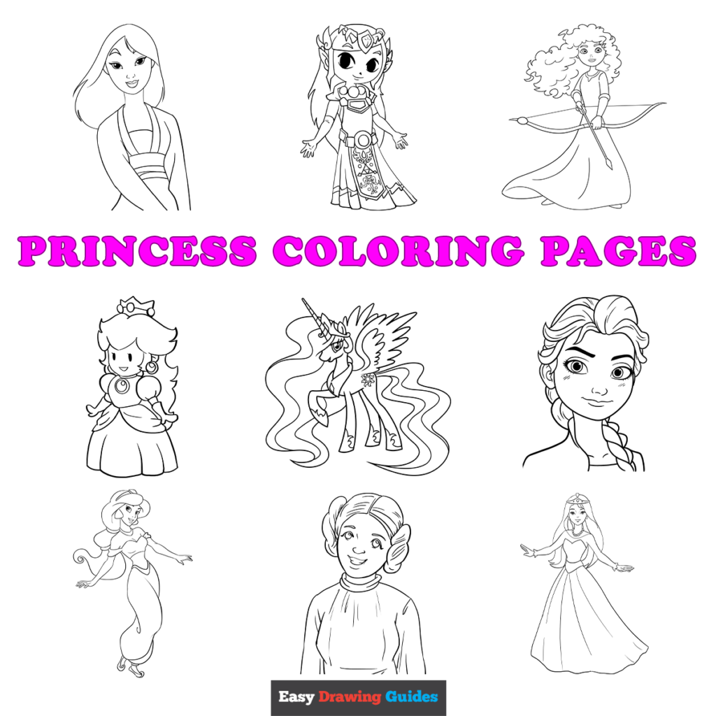 Free printable princess coloring pages for kids
