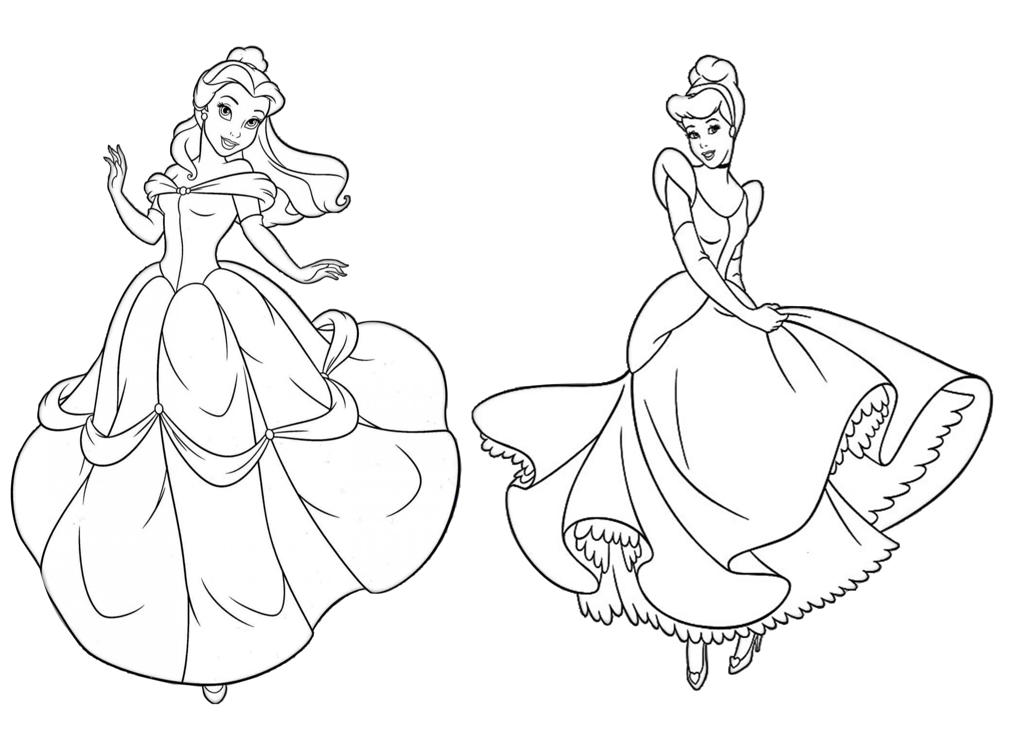 Disney princess coloring pages for girls