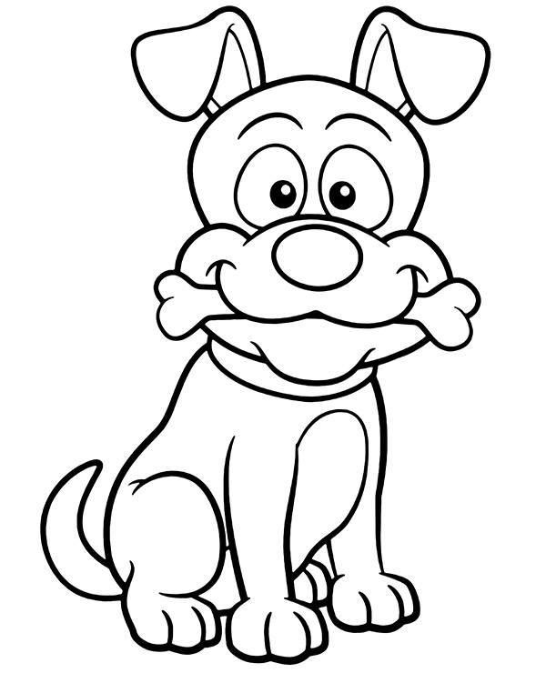 Cute puppy coloring page printable
