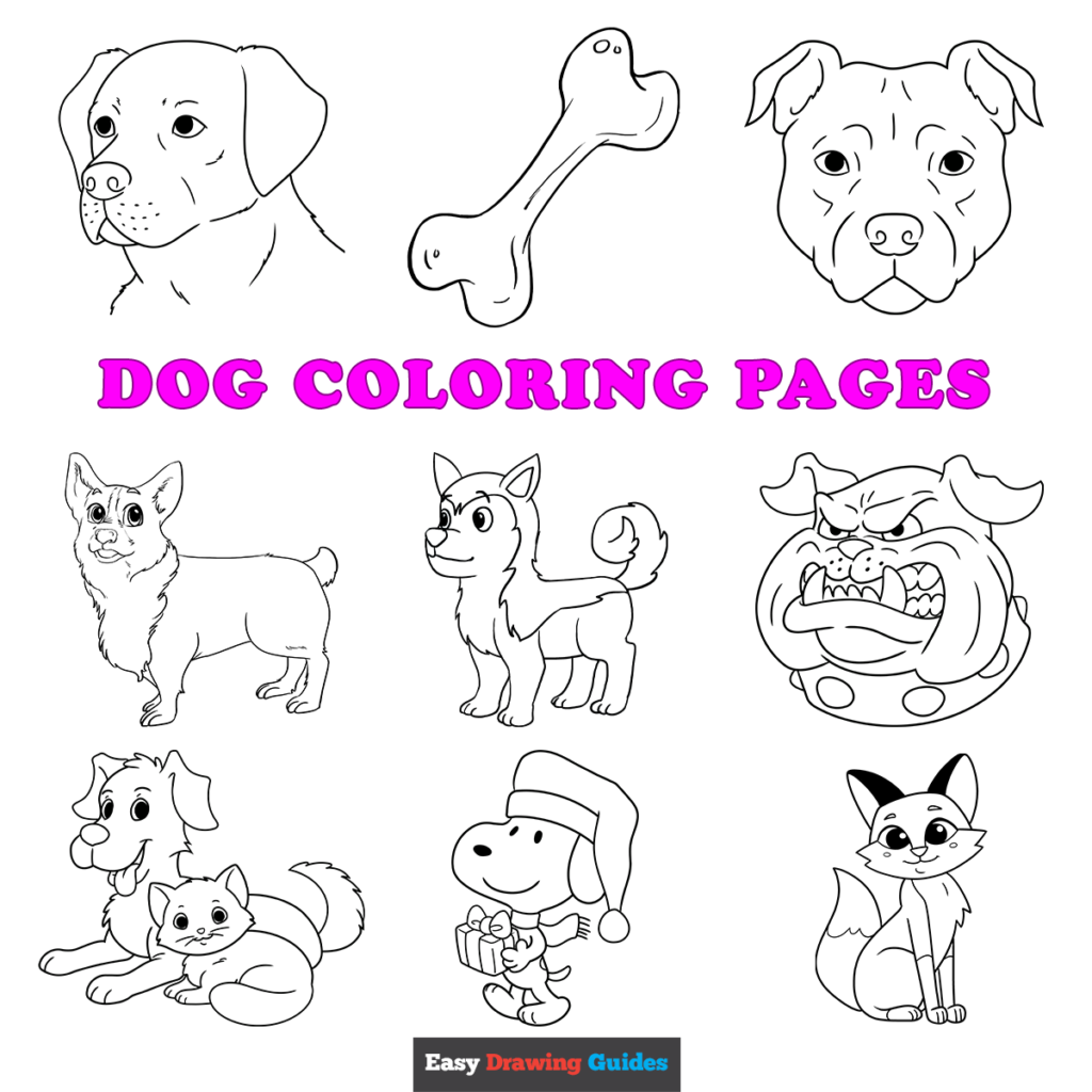 Free printable dog coloring pages for kids