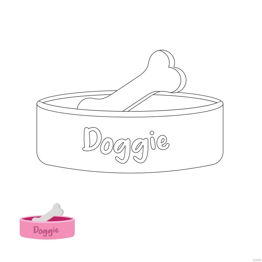 Free dog food coloring page