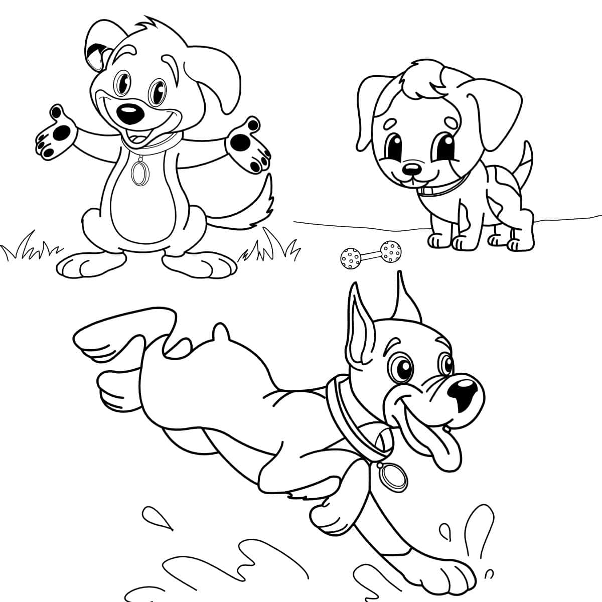 Cute puppy coloring pages for free