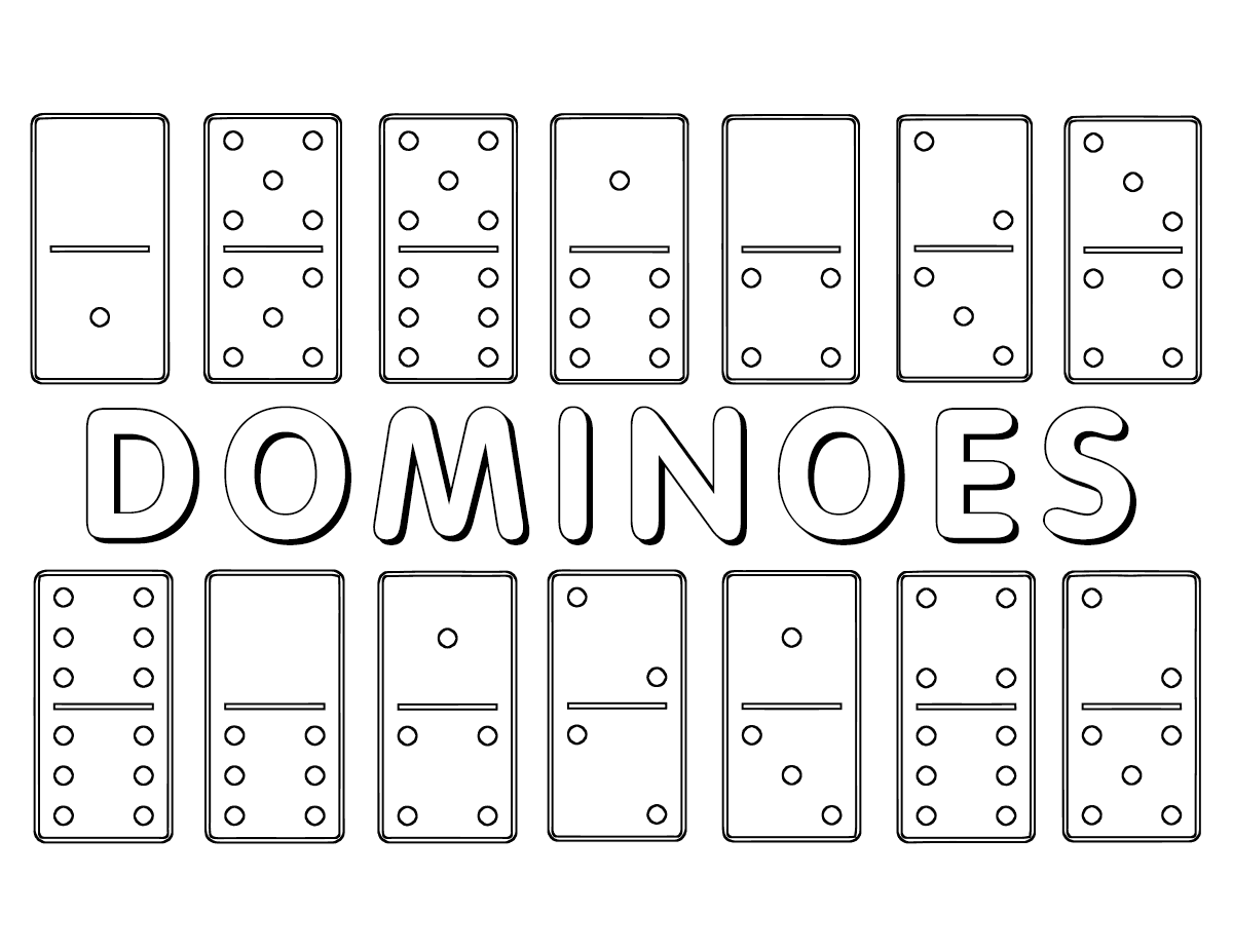 Dominoes coloring pages coloring pages to download and print