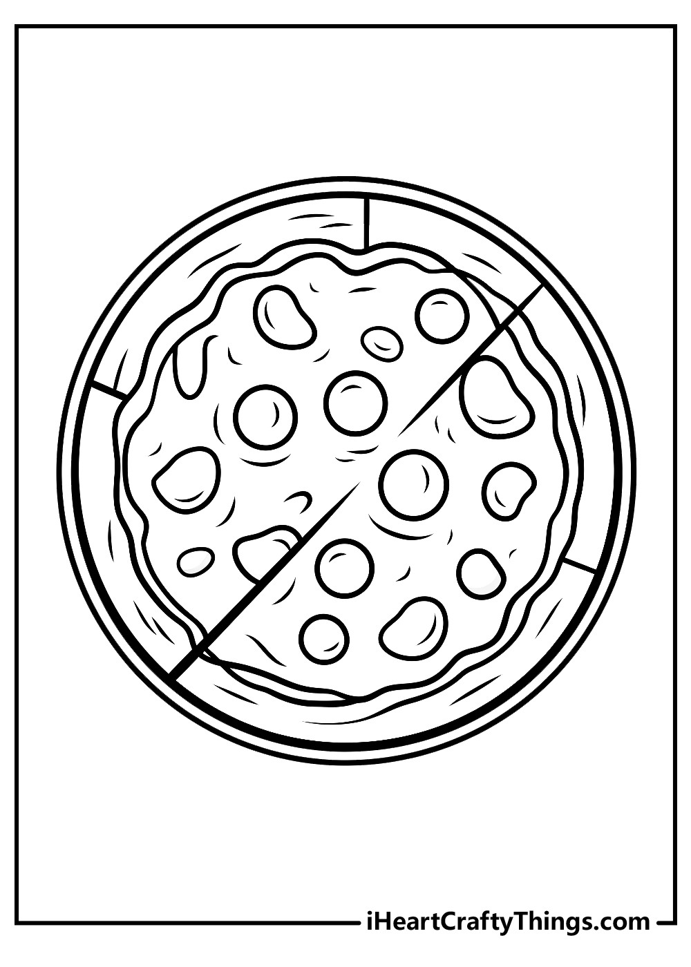 Pizza coloring pages updated