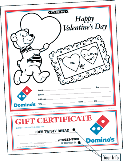 Dominos pizza local store marketing materials