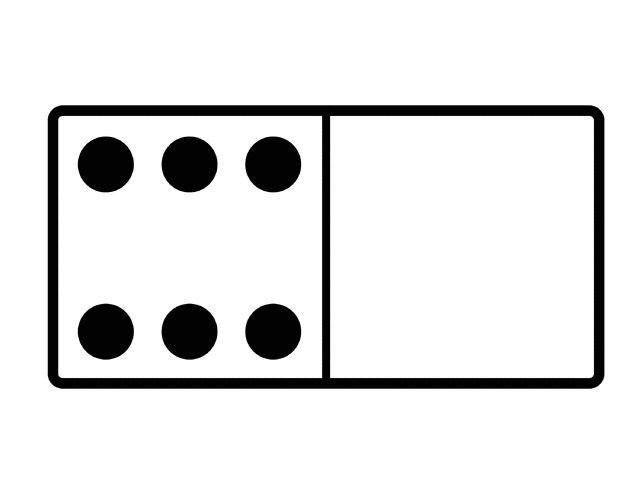 Domino with spots no spots domino clip art coloring pages