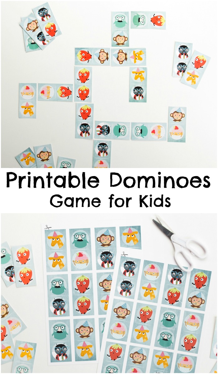 Printable dominoes game for kids