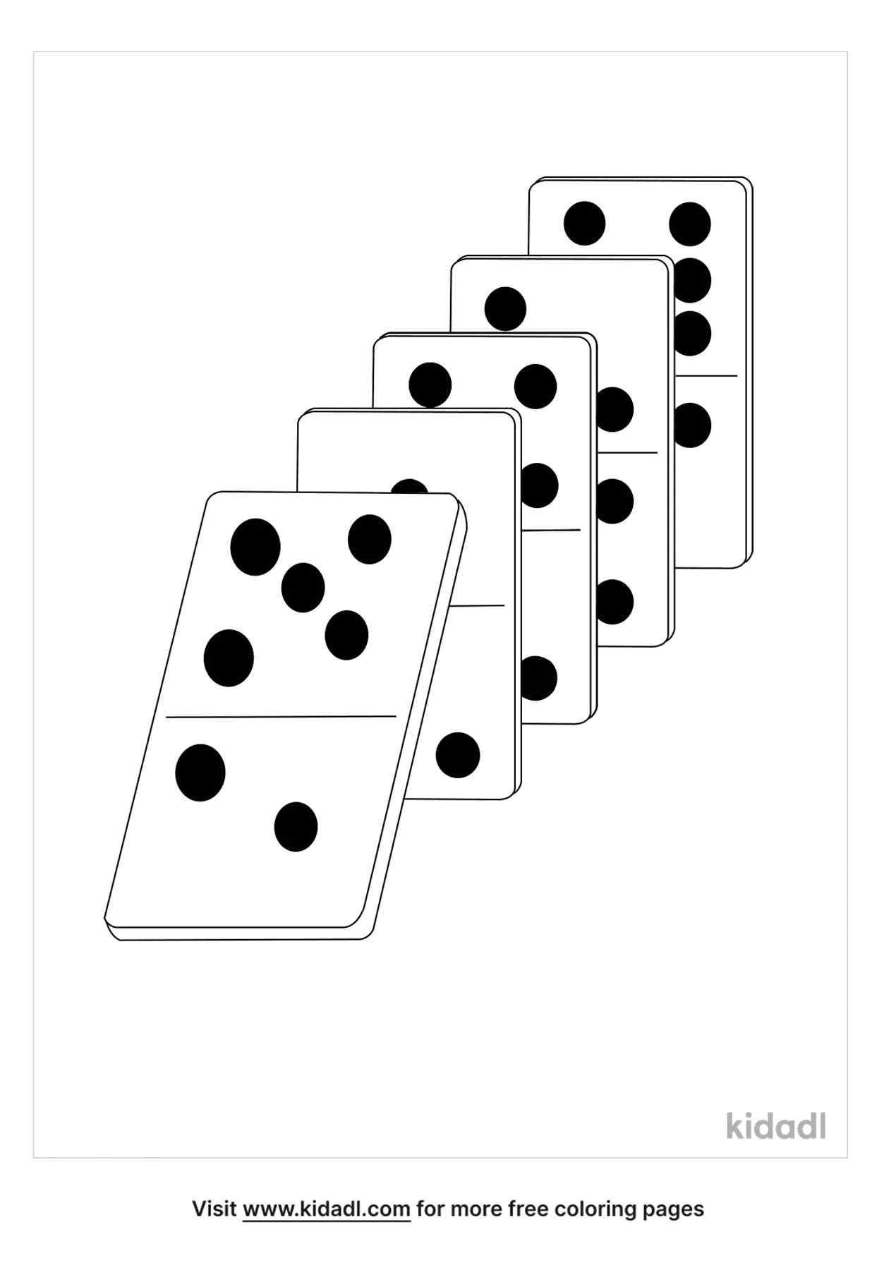 Free domino chain coloring page coloring page printables