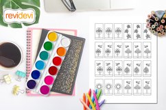 Printable coloring pages bundle domino tag size