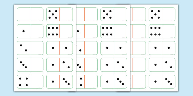 Printable club domino cards