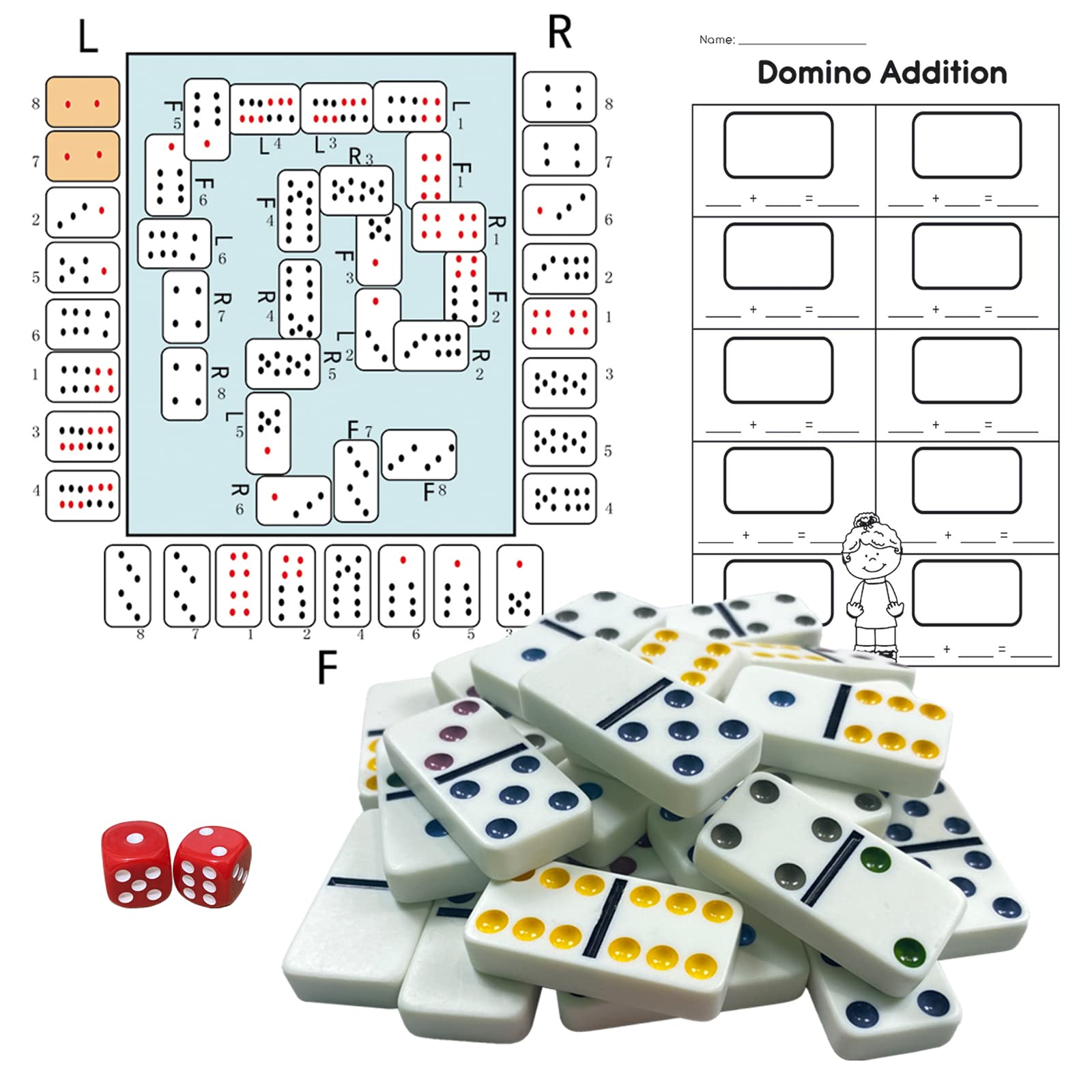 Double dominoes set