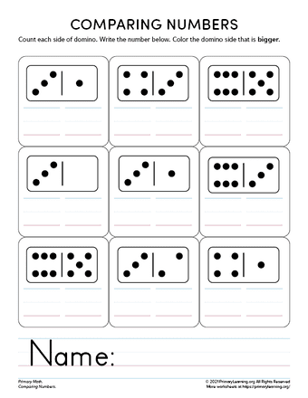 Comparing dominoes