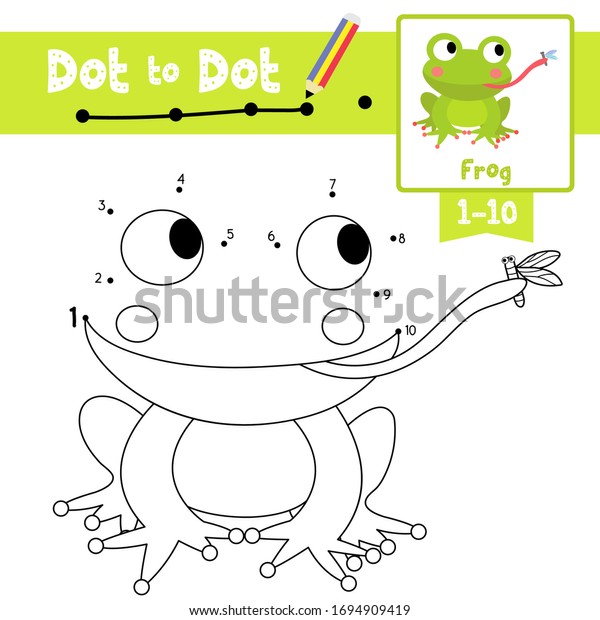 Dot dot educational game coloring book stock vector royalty free