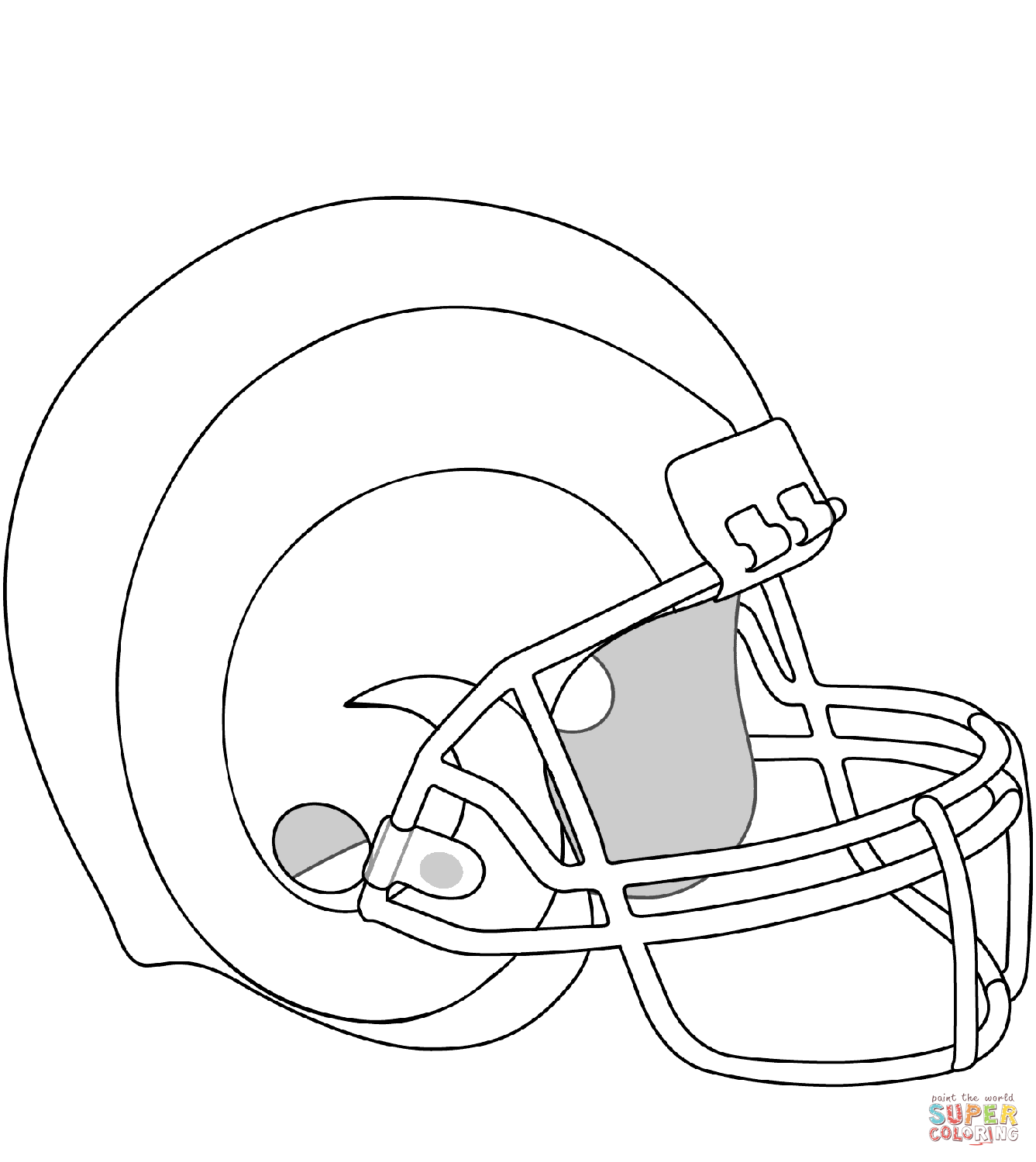 Los angeles rams helmet coloring page free printable coloring pages