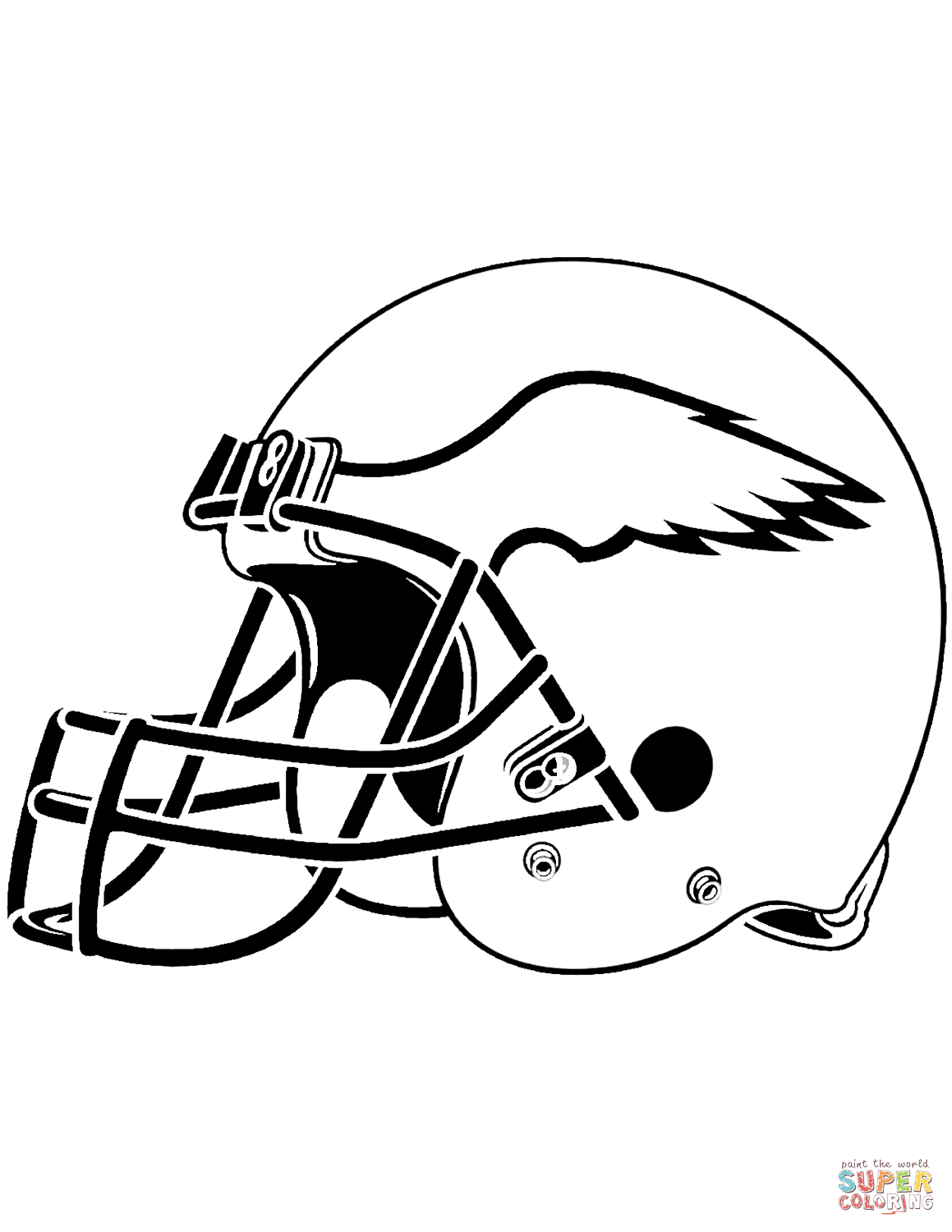 Philadelphia eagles helmet super coloring philadelphia eagles helmet philadelphia eagles logo eagles helmet