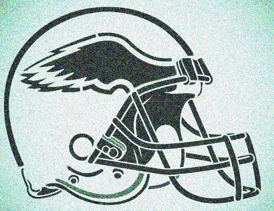 Philadelphia eagles helmet stencil mylar sport football mancave stencils