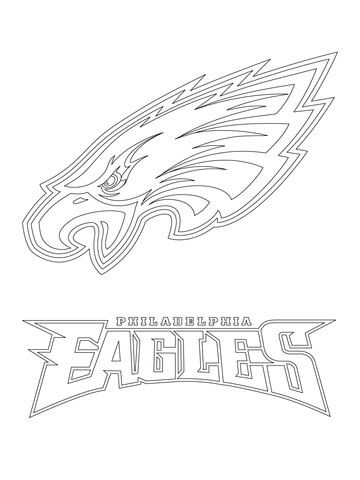 Free color sheetsall nfl teams football coloring pages philadelphia eagles logo sports coloring pages