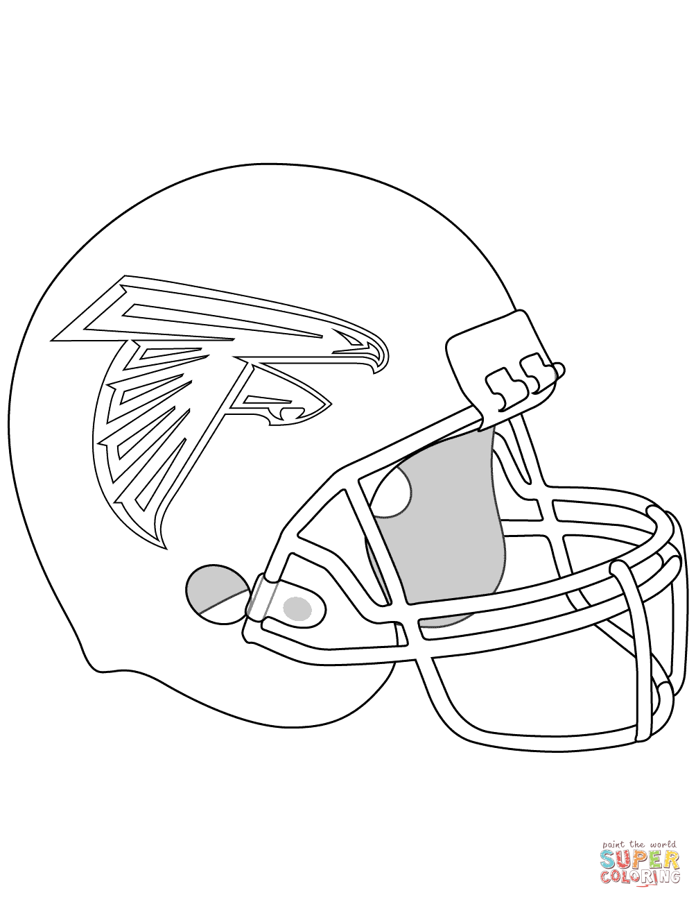 Atlanta falcons helmet coloring page free printable coloring pages