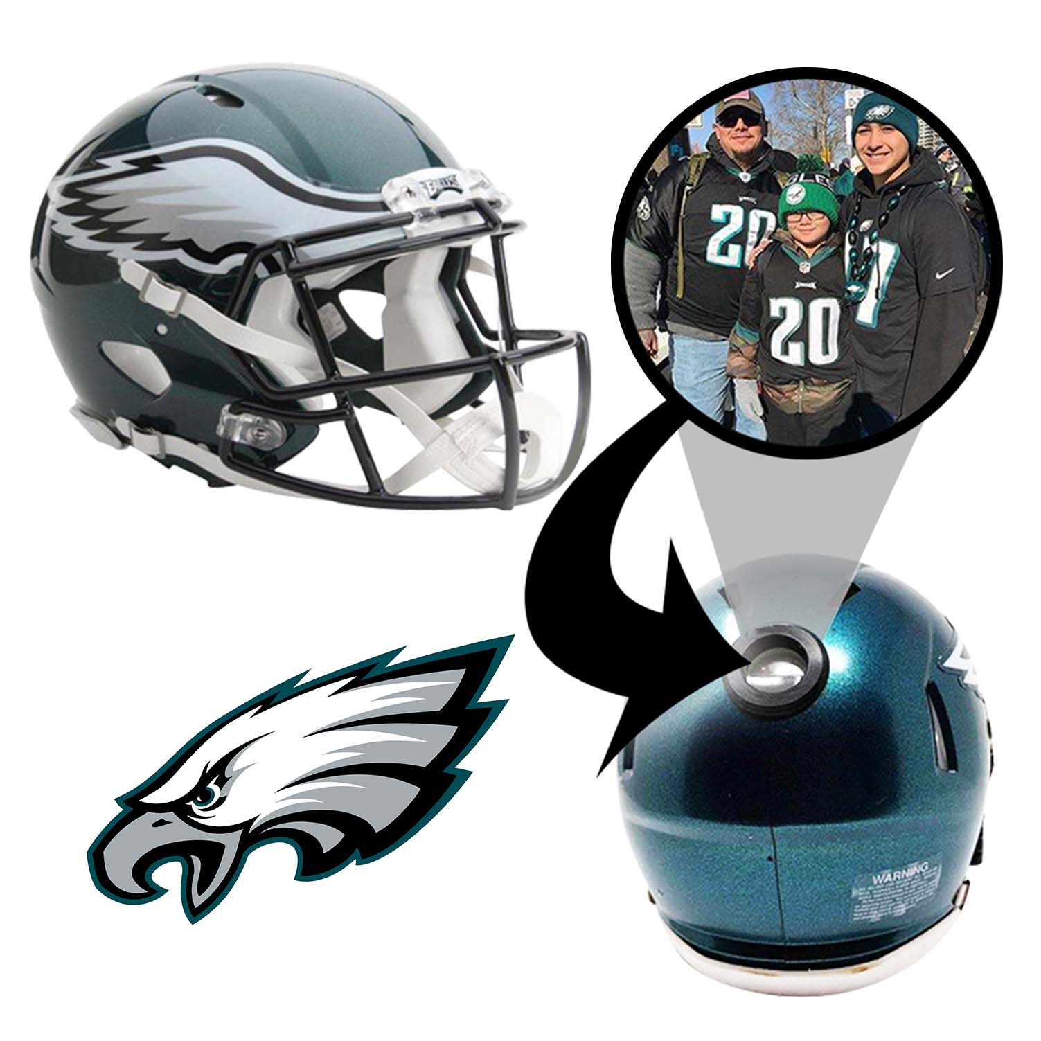 Philadelphia eagles nfl collectible mini helmetpicture insidefanz collectibles â fanz collectibles