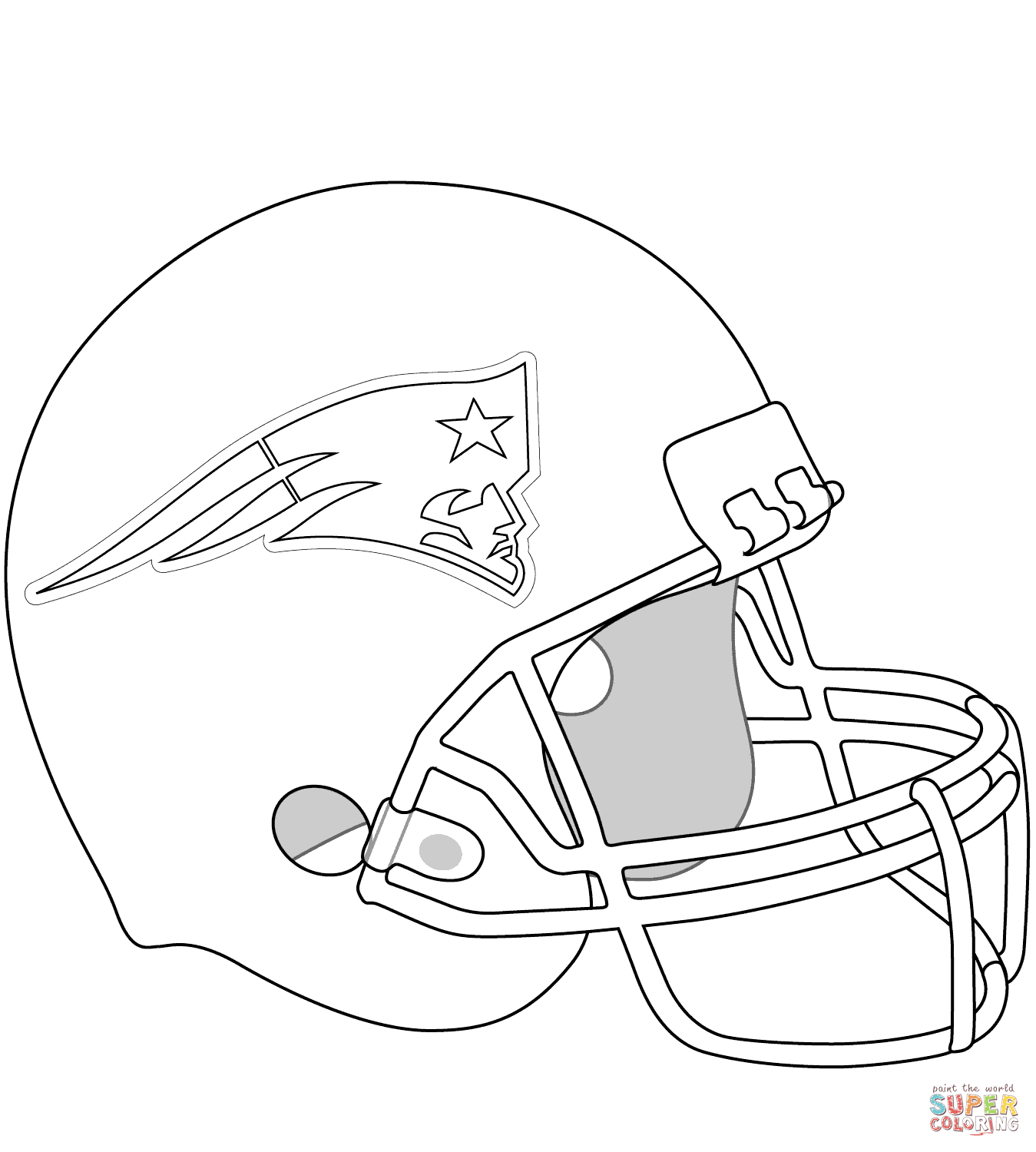 New england patriots helmet coloring page free printable coloring pages