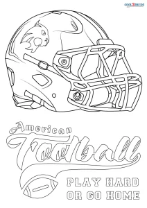 Free printable football helmet coloring pages for kids