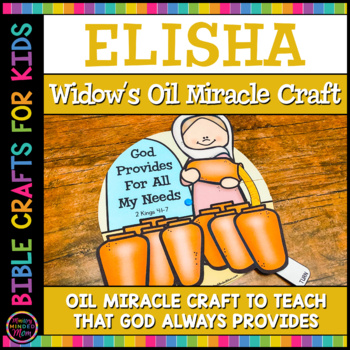 Elisha and the widows oil craft woman with oil bible craft for sunday school