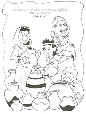 Elisha and the widows oil bible coloring printable sunday school coloring pages elijah and the widow bible story crafts