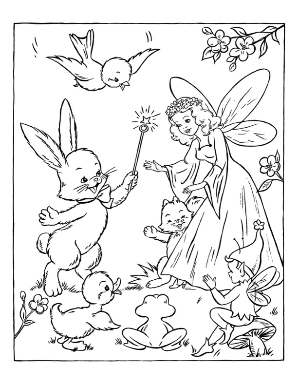 Free fairy coloring pages