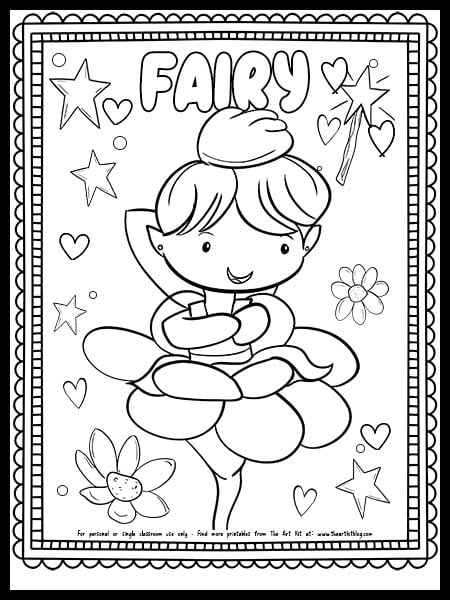 Twirling fairy coloring page â free printable â the art kit
