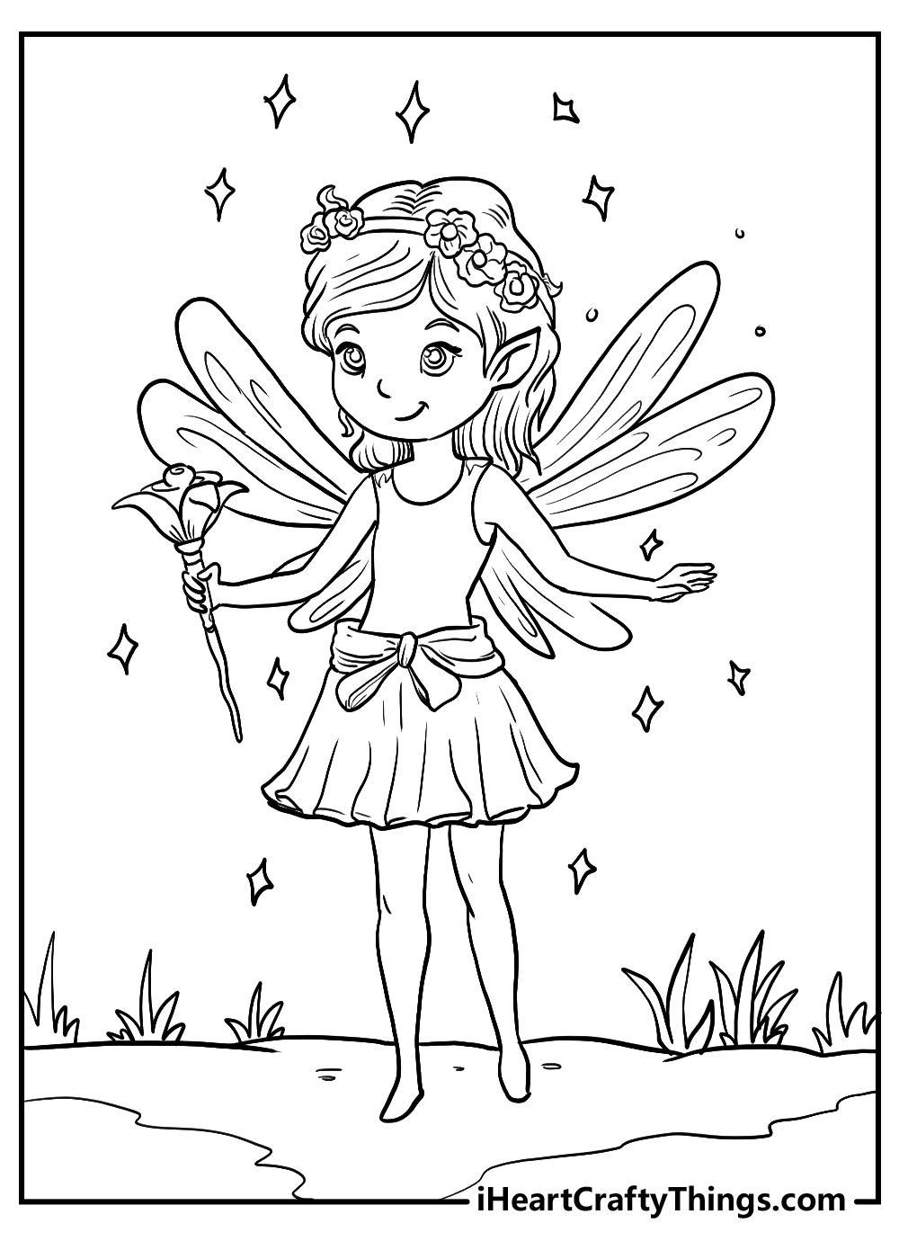 Printable fairy coloring pages updated