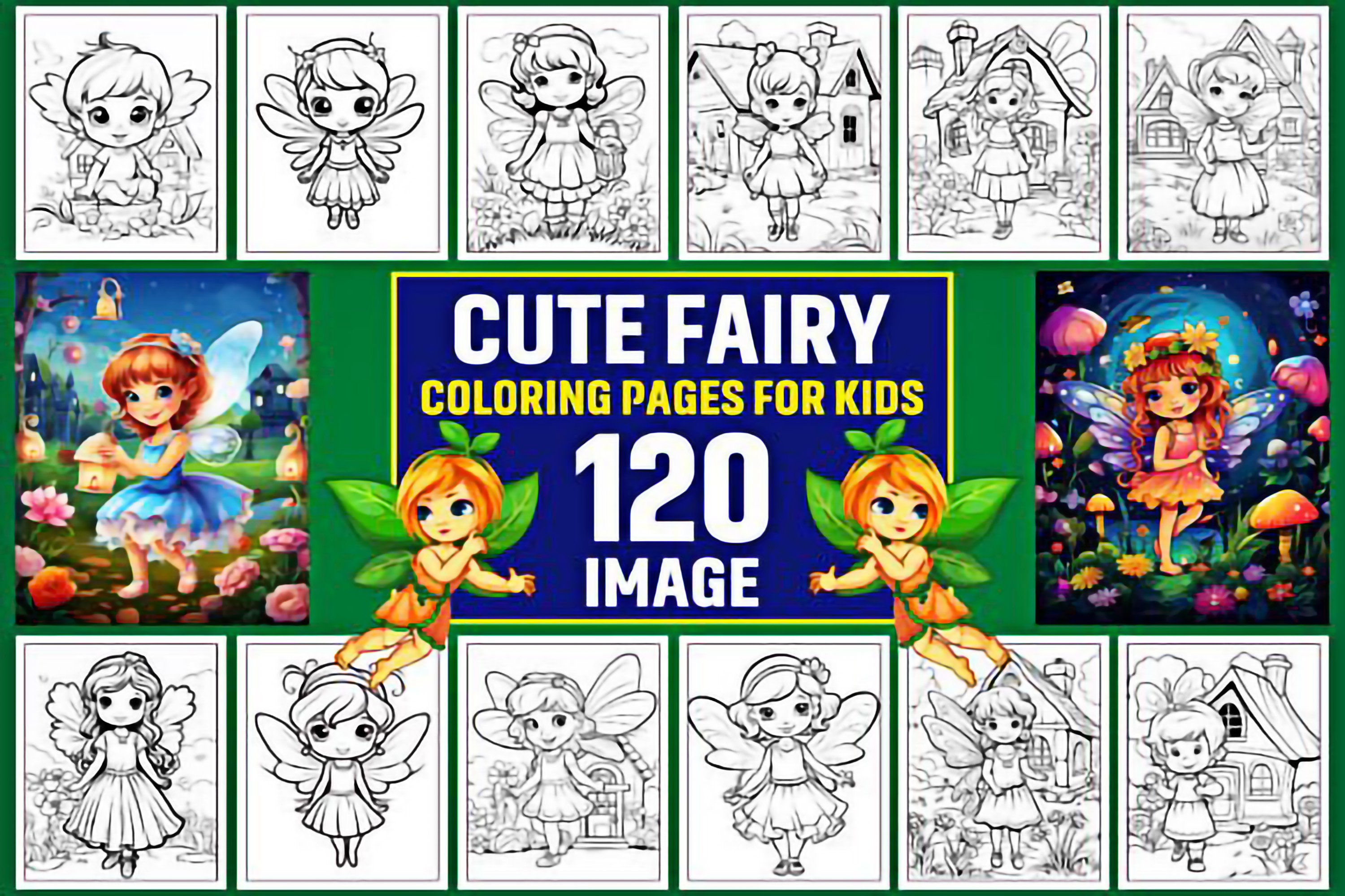 Charming fairy friends printable coloring pages