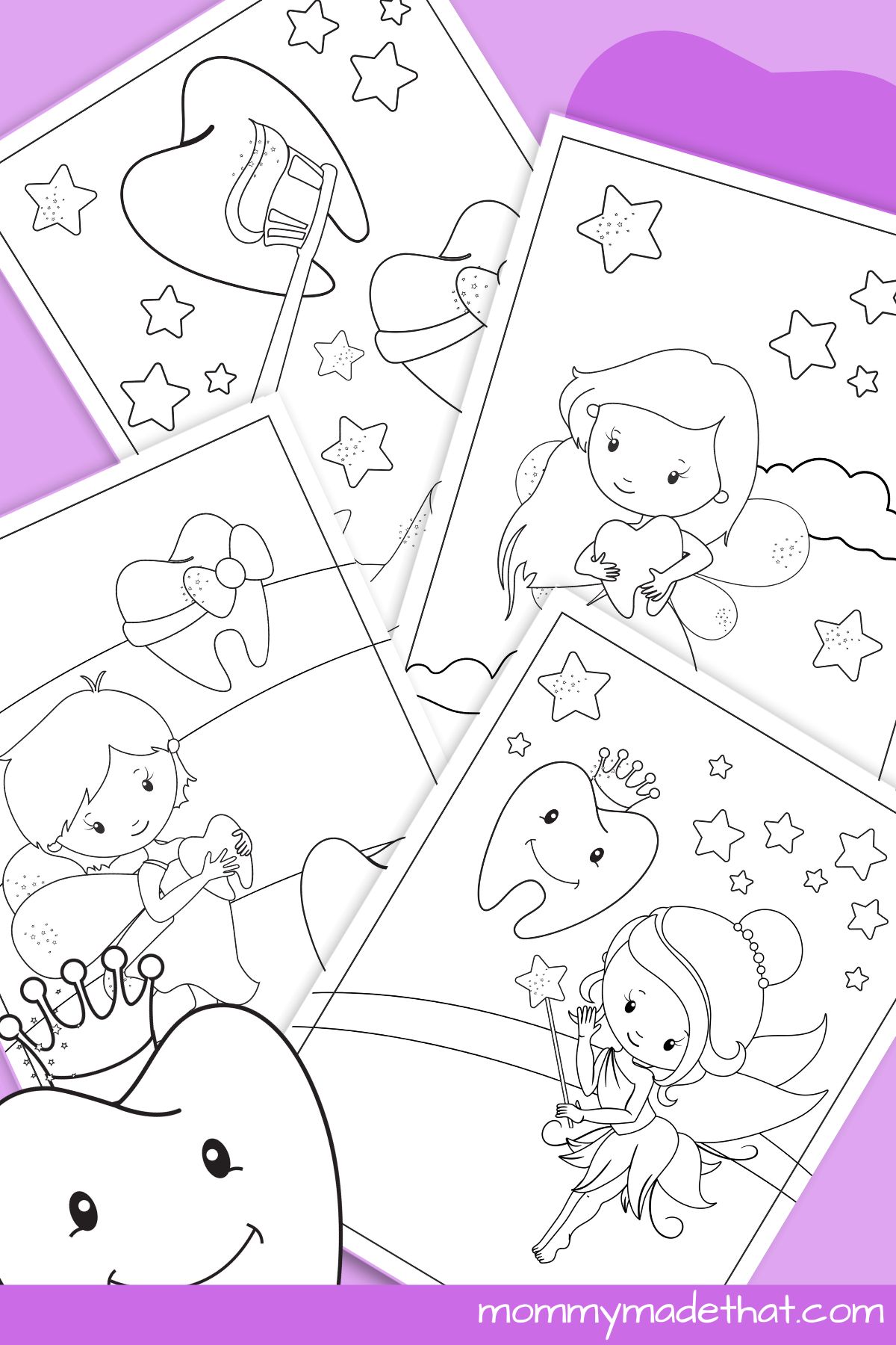 Fun tooth fairy coloring pages for kids free printables