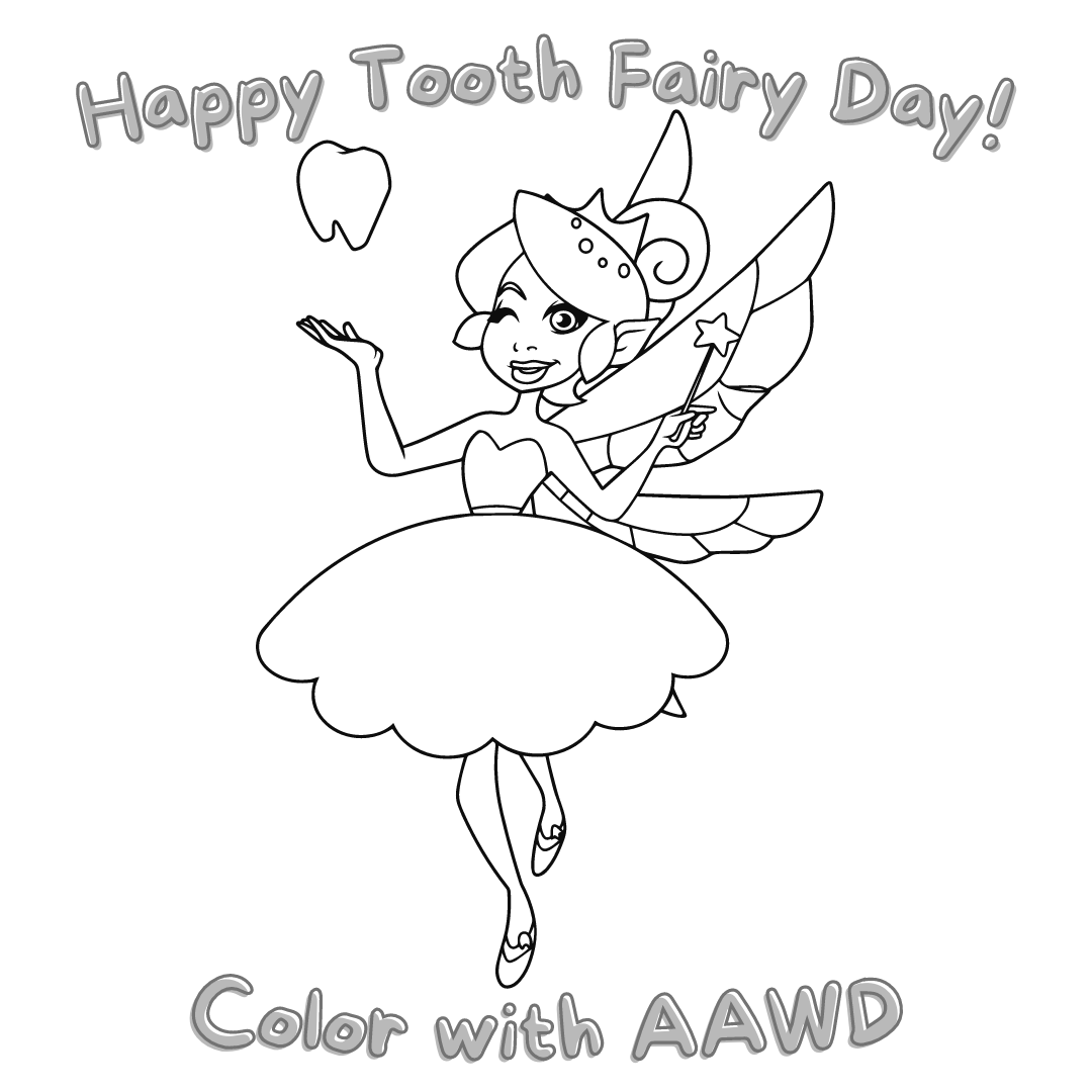 Printable tooth fairy coloring book â