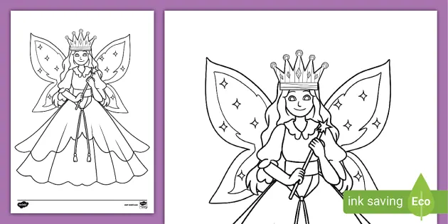 Printable fairy louring pages for kids teacher made