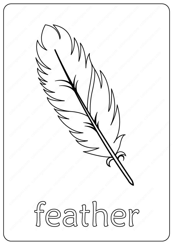 Feather outline coloring page feather outline feather template feather printable