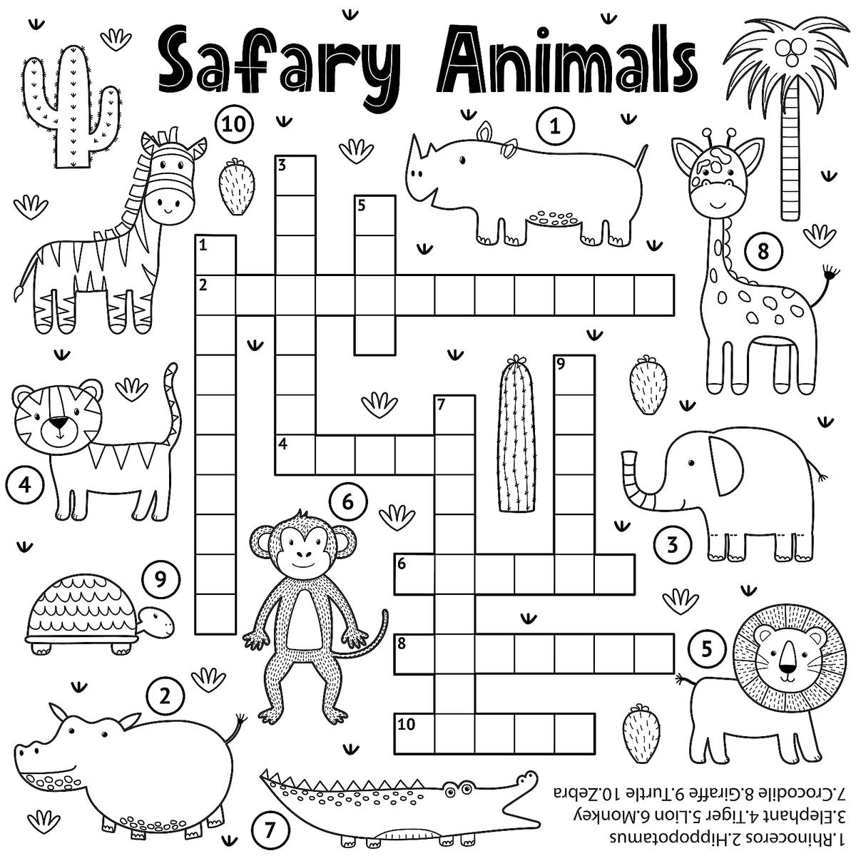 Crossword puzzles for kids fun free printable crossword puzzle coloring page activities for children printables mom