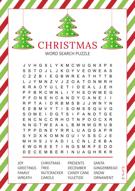 Christmas word search stock illustrations royalty