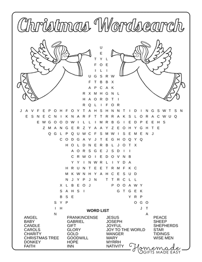 Best free printable christmas word search puzzles for kids