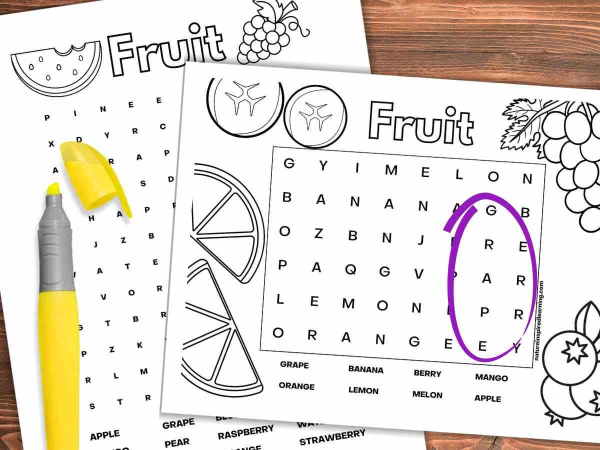 Fruit word searches