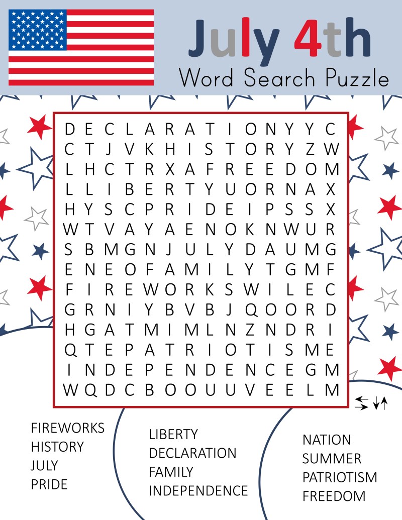 Free printable july th coloring activity pages for kids â